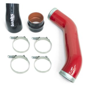 Ram 2500 Boost Tubes - Driver Side - Banks Power - Cold Side, 67% Greater Flow - Red - `13-`18